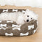 Plush Bone Pattern Square Deep Sleep Dog Bed