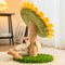 Sunflower Sisal Cat Scratching Board with Stable Grass Base