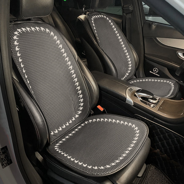 Deluxe Houndstooth Breathable Mesh Car Seat Cover Full Set