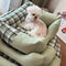 Gingham Leisure Removable Thickened Bolster Dog & Cat Bed