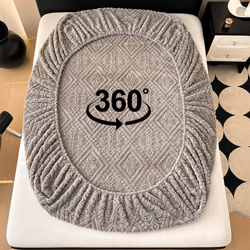 Cubierta de colchón de lámina de terciopelo tibio estilo barroco