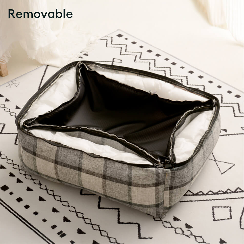 Couverture assortie à carreaux Vintage, chaude, amovible, lavable, pour chien et chat, canapé-lit, oreiller assorti