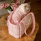 Soft Tweed Luxury Checkered Lightweight Dog & Cat Carrier Bag