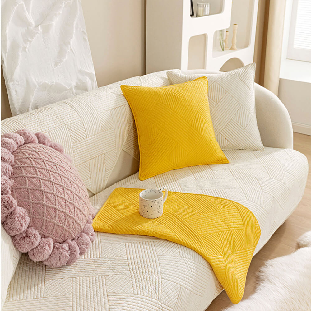 Cubierta de sofá de algodón sólido de algodón sólido de algodón sólido para todas las estaciones