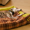 Grands lits pour chiens à couverture pliante en tartan vintage lavable - Avocuddle