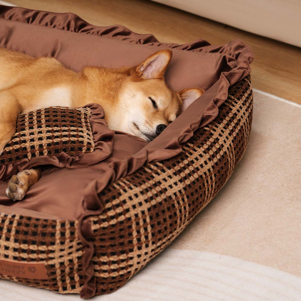 Cama de almohada de almohada para perros de lujo con almohadilla para perros de lujo