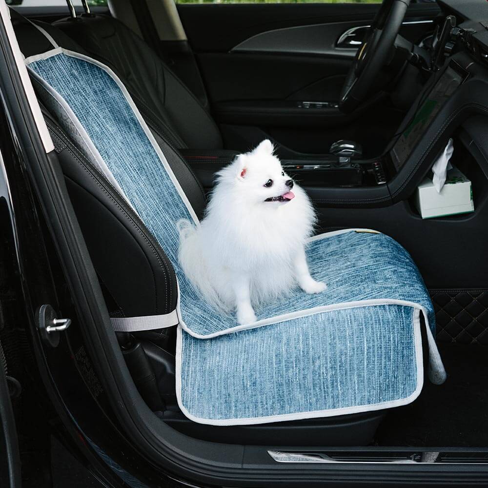 Housse de protection de siège de voiture en Chenille rayée imperméable pour animaux de compagnie-route plus sûre