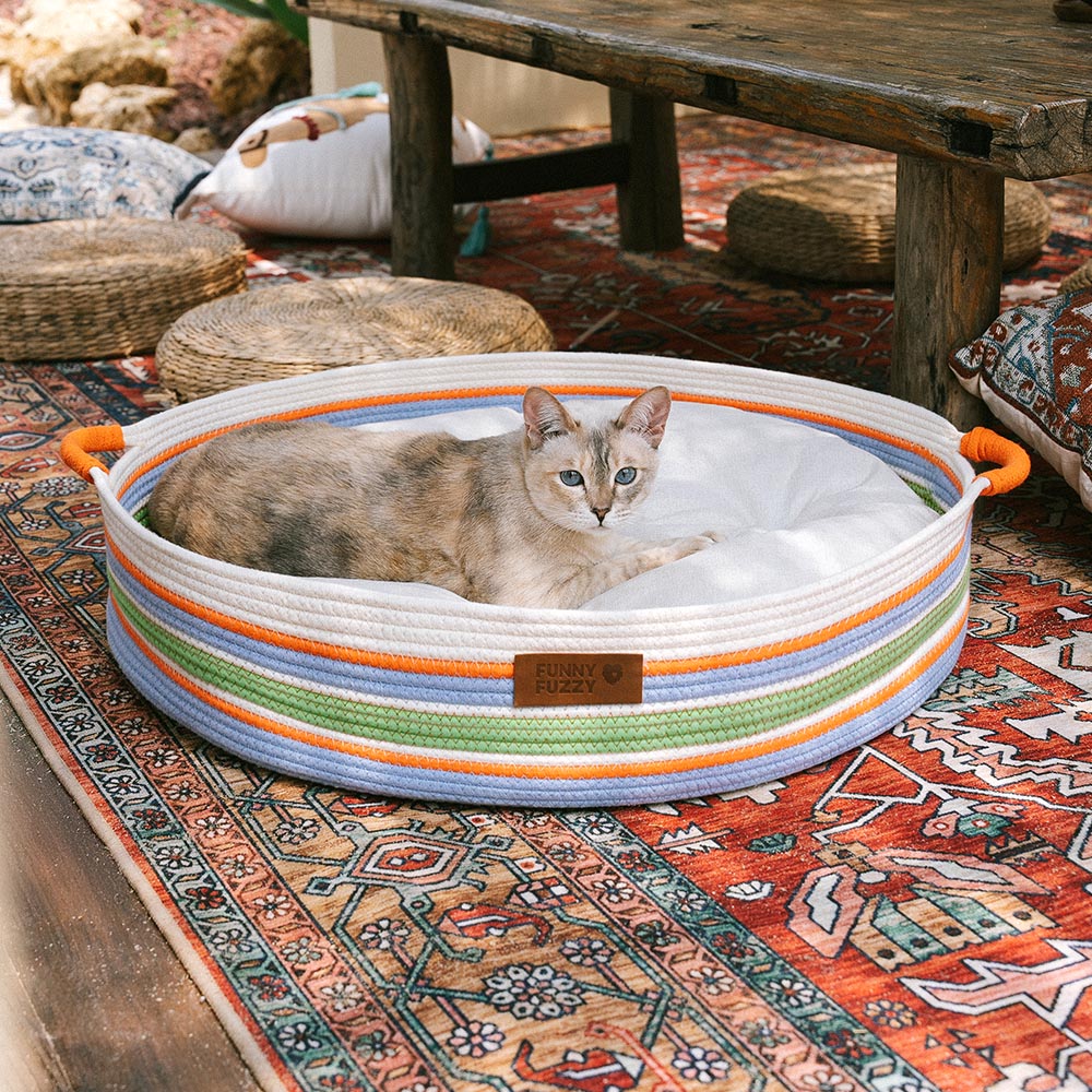 Bolsa de playa de algodón ligero de algodón liviano hecho a mano- Vacaciones de verano