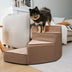 Luxe Water-repellent Faux Leather Removable Spiral Pet Stairs - StepEase