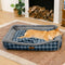 Cama de perros acogedor a checked checken a cuadros Vintage - Tucknap