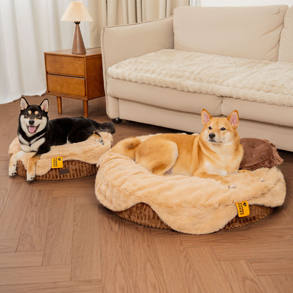 Fluffy Cake-Shaped Detachable Plush Orthopedic Pet Bed – DreamBake