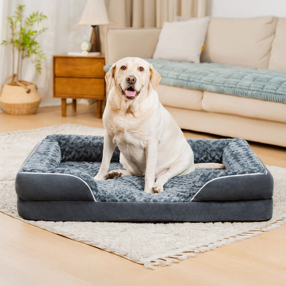 Detachable Water-Repellent Full Surround Support Orthopedic Dog Bed