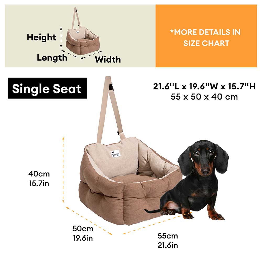 Protección de viaje Booster Impermeable para el asiento elevado y engrosado de la cama para perros
