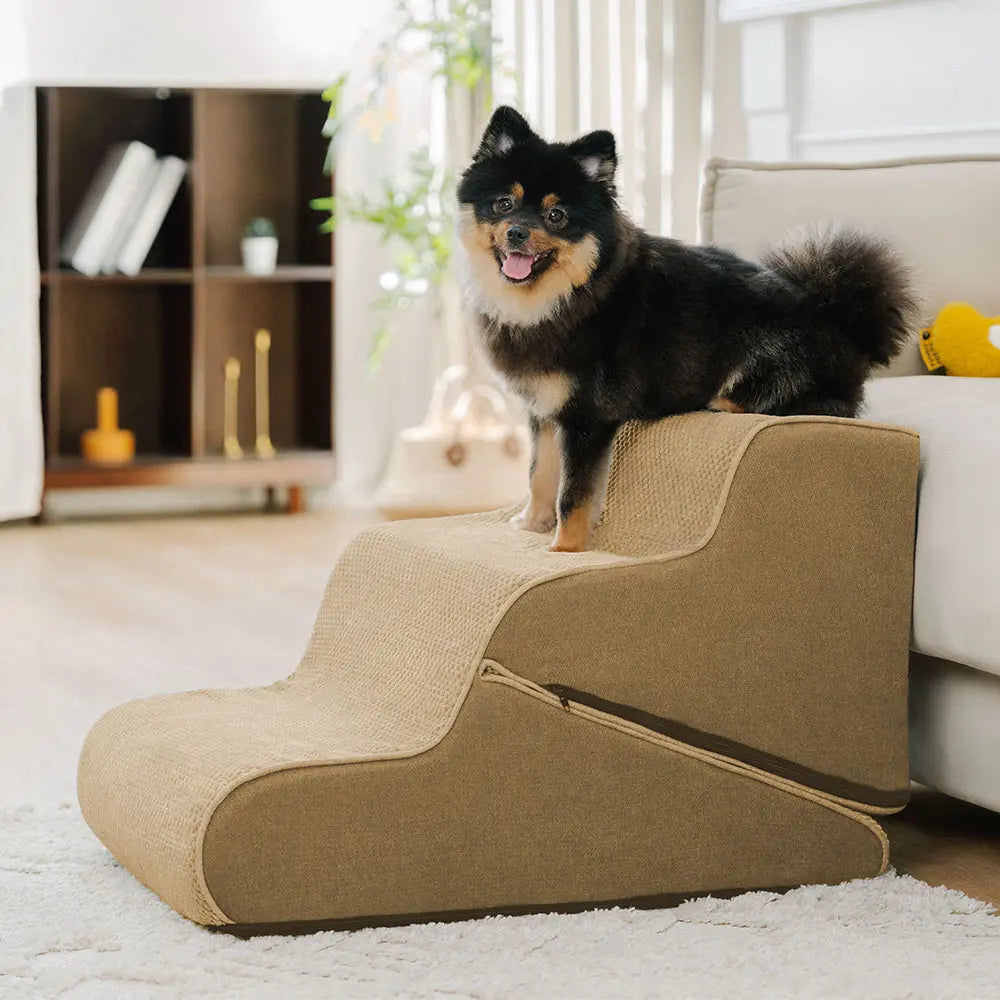 Multifunctional 2-in-1 Foldable Dog Stairs with Ramp Mode