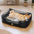Luxury Faux Leather Waterproof Removable Dog Sofa Bed