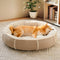 Ultra Plush Corduroy Anti-Anxiety Donut Dog Bed