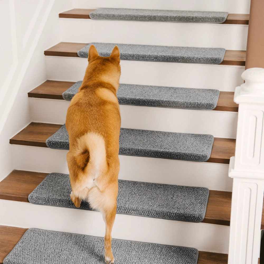Anti-scratch Faux Sisal Stair Protectors Tape Free Washable Carpet Stair Treads