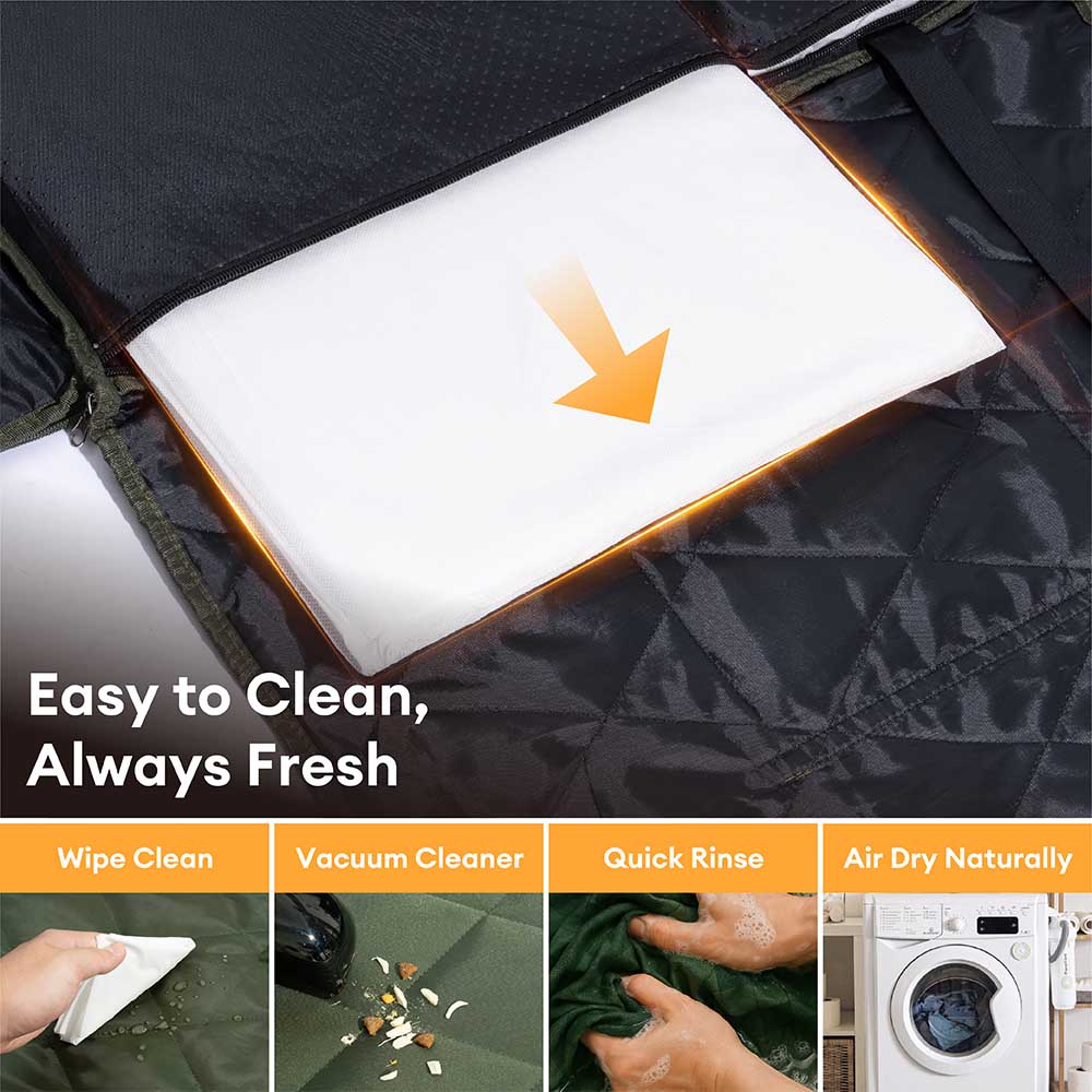 Dormitorio móvil Extensor de asiento de asiento trasero de cobertura completa de Bedroom Mobile - Ideal para viajar y acampar