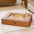 Warm Plush & Faux Leather Wraparound Orthopedic Dog Bolster Bed