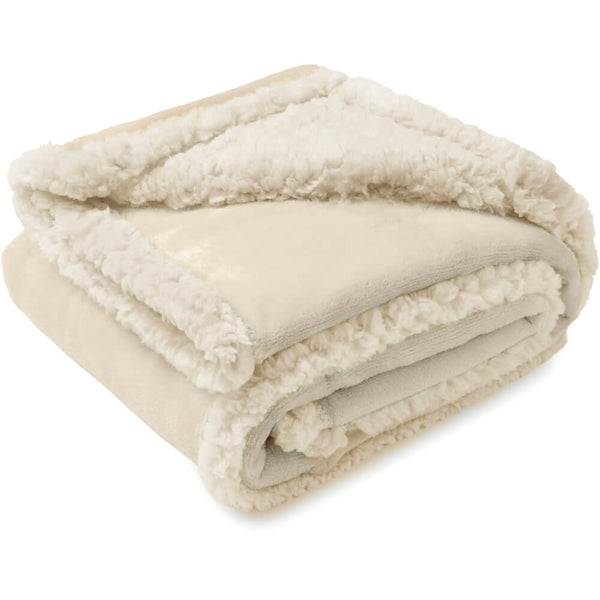 Manta de perros espesada de flanada de franela sherpa