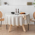 Minimalist Linen Waterproof and Oil-Resistant Easy-Care Round Tablecloth