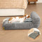 Mini Plush Home-Style Backrest Orthopedic Bed for Small Dogs - TinyNest