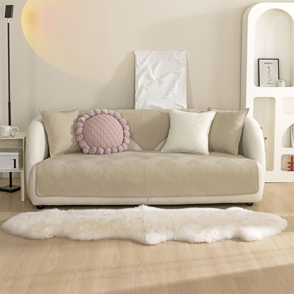 Cubierta de sofá de algodón sólido de algodón sólido de algodón sólido para todas las estaciones