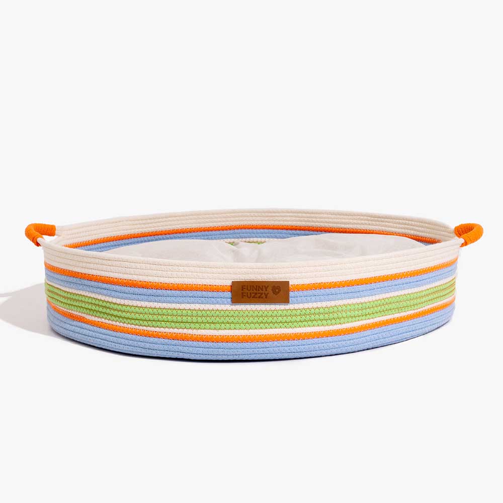 Bolsa de playa de algodón ligero de algodón liviano hecho a mano- Vacaciones de verano