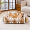 Plush Warmth Stripe Foldable Washable Dog & Cat Sofa Bed - MochaSnug