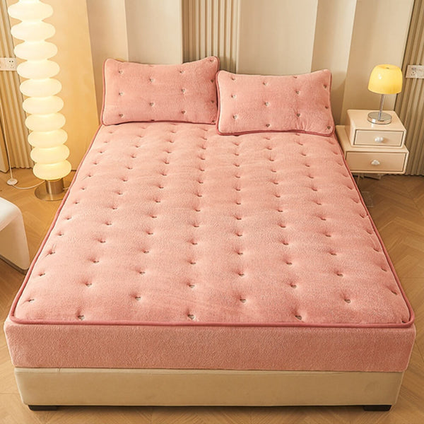 Soft Warm Quilted Fitted Sheet Mattress Cover