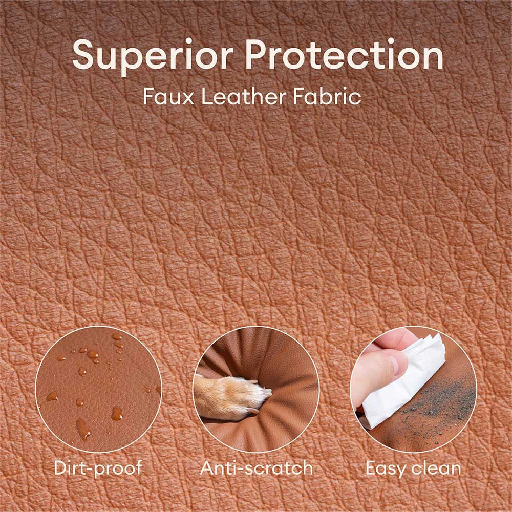 Vintage Plaid Plush Orthopedic Dog Sofa Bed with Pillows - CozyLuxe