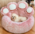 Large Round Dog Bed - Fuzzy Paw - FUNNYFUZZY
