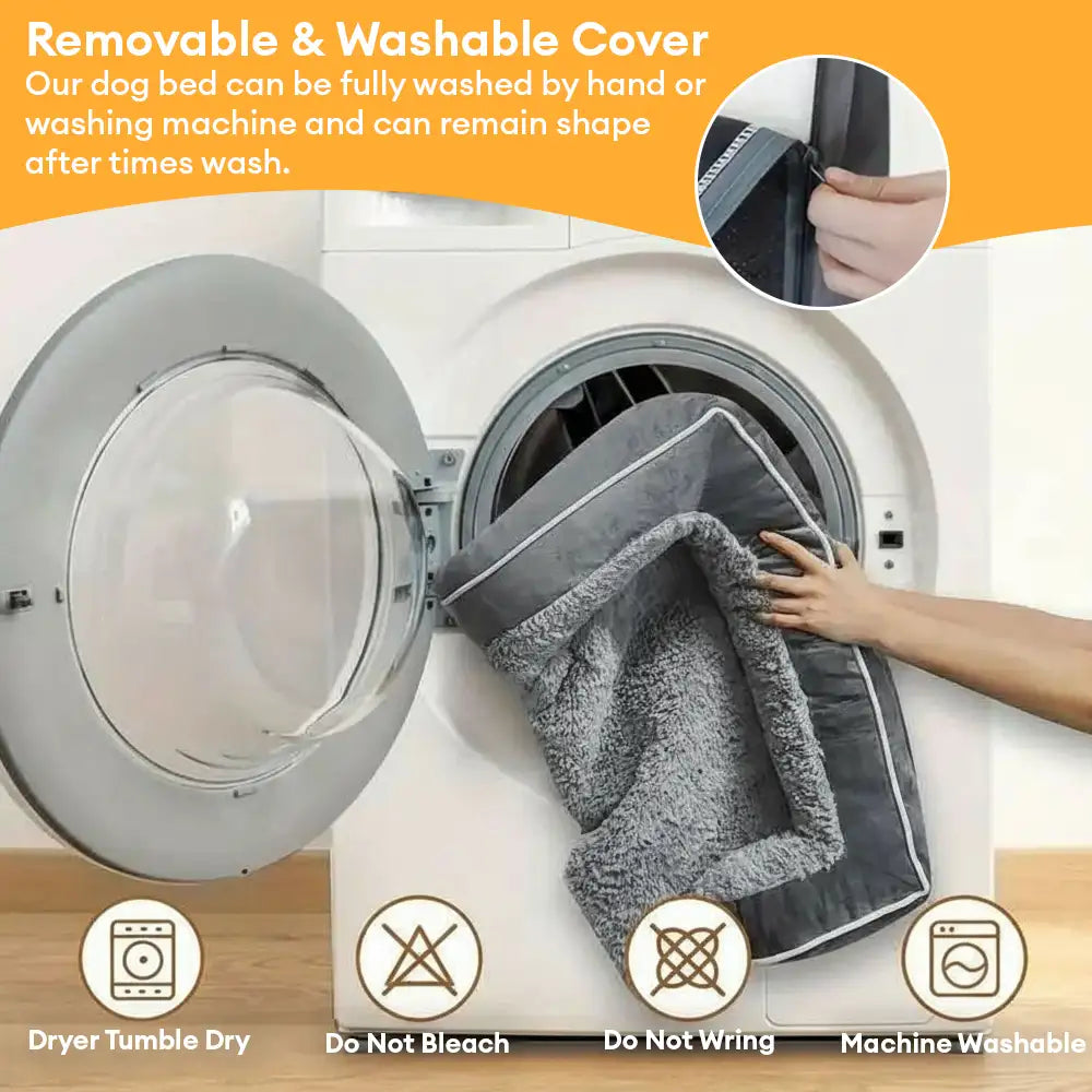 Detachable Water-Repellent Full Surround Support Orthopedic Dog Bed