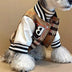 Plaid Baseball Dog Jacket – Sporty and Stylish Outerwear for Dogs