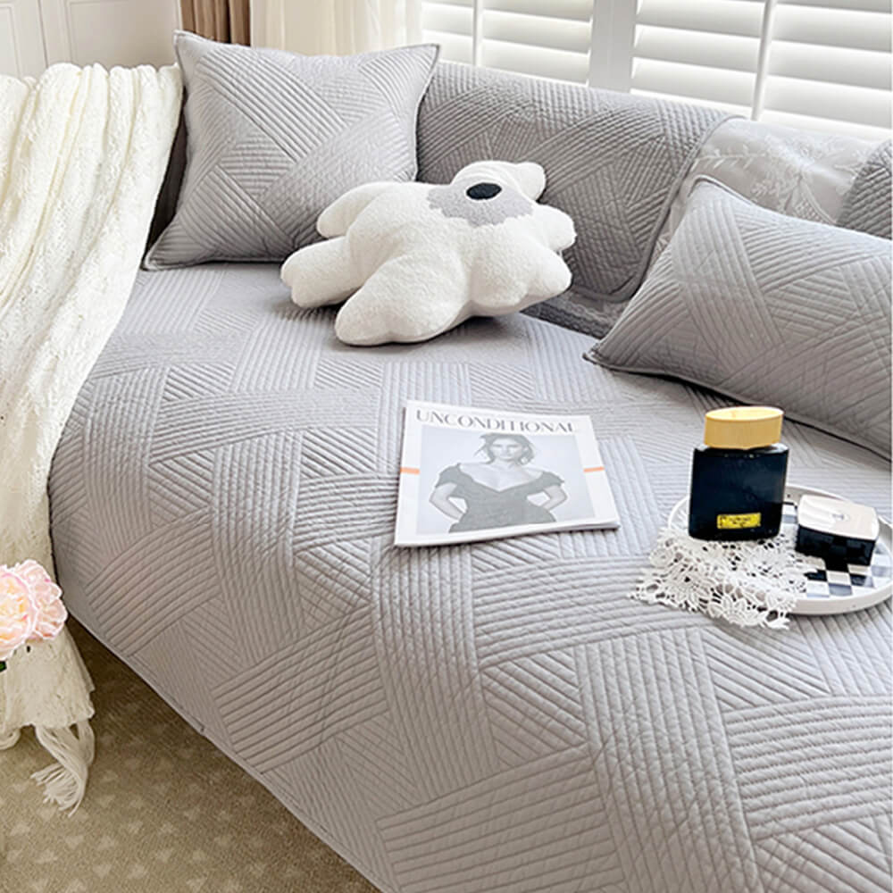 Cubierta de sofá de algodón sólido de algodón sólido de algodón sólido para todas las estaciones