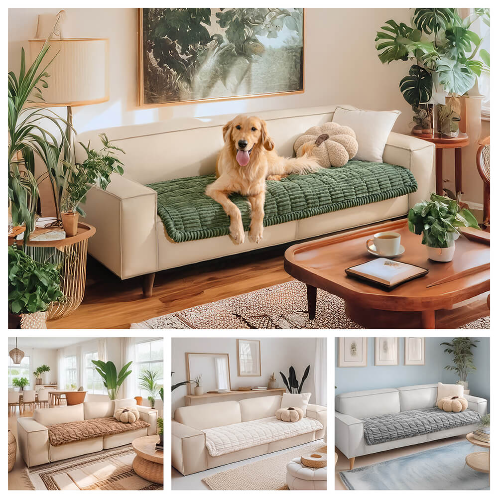 Lazy Soft Flannel Breathable Pet Mat Non-slip Couch Covers