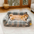 Plush Warmth Stripe Foldable Washable Dog & Cat Sofa Bed - MochaSnug