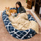 Luxury Super Large Sleep Deeper Oval Bed Human Dog Bed - FUNNYFUZZY