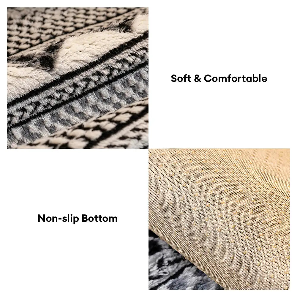 Classic Plaid Plush Scratch-Resistant Comfortable Non-Slip Couch Cover