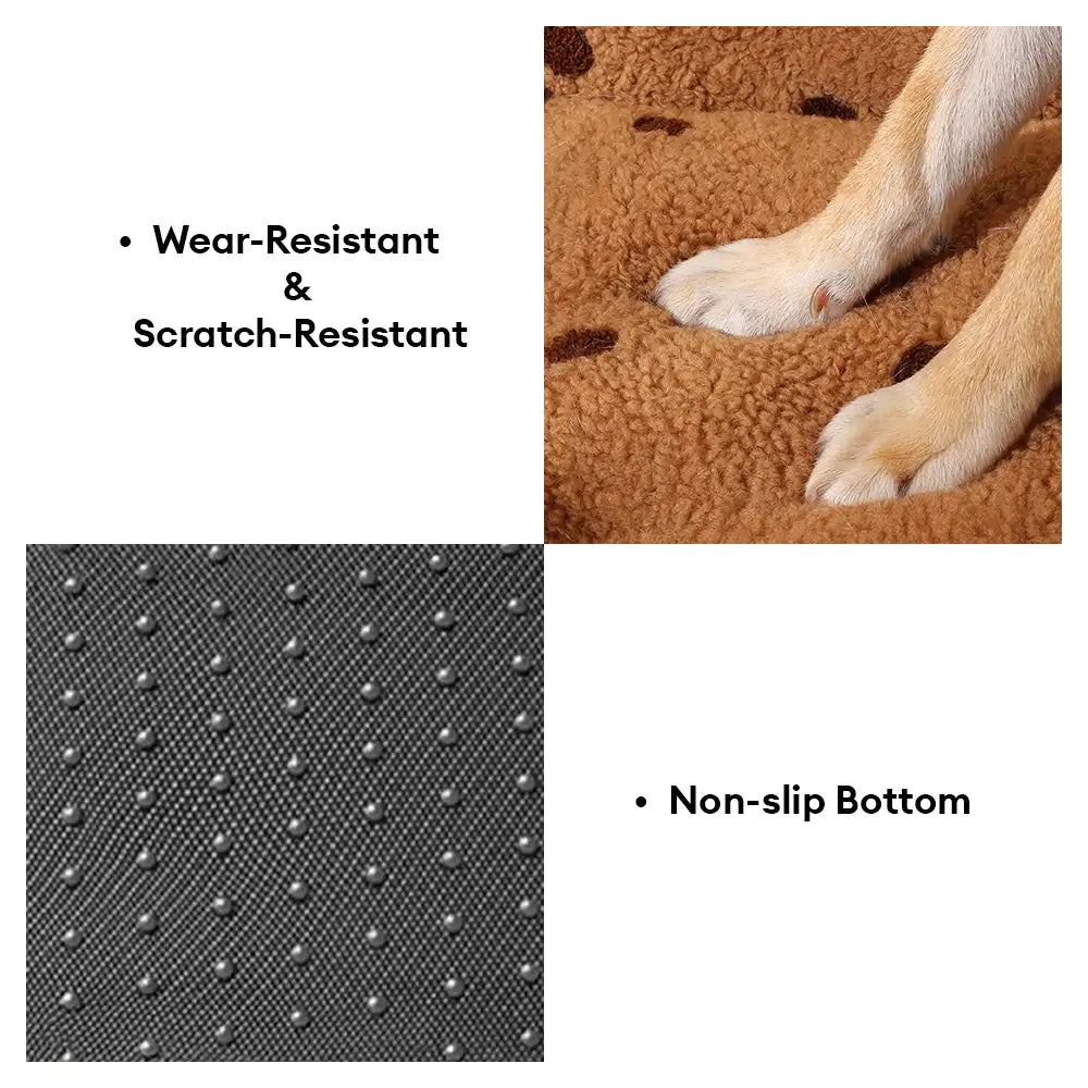 Cookie Plush Winter Warm Cozy Deep Sleep Dog Bed