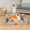 Luxe Faux Faux Leatht ortopedic ortopedic Bed de perros grande - Corelounge