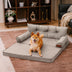 Luxe Faux Faux Leatht ortopedic ortopedic Bed de perros grande - Corelounge