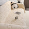 Cream Textured Jacquard Design Sofa Decorative Throw Couch Cover