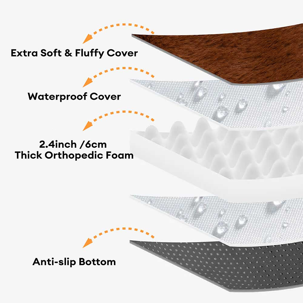 Cama de perros humanos de donas súper grandes y llenosas cremosas - Cuddle Cradle