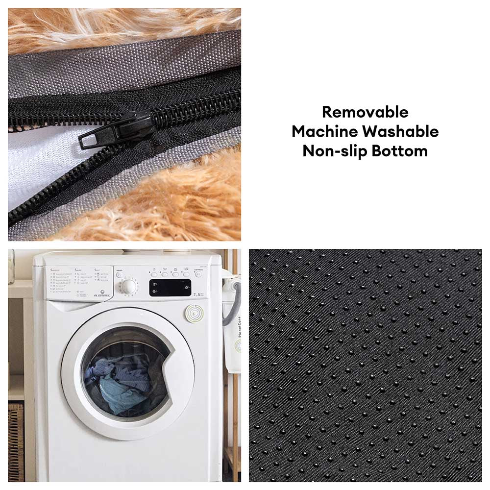 Cama de perros humanos de donas súper grandes y llenosas cremosas - Cuddle Cradle