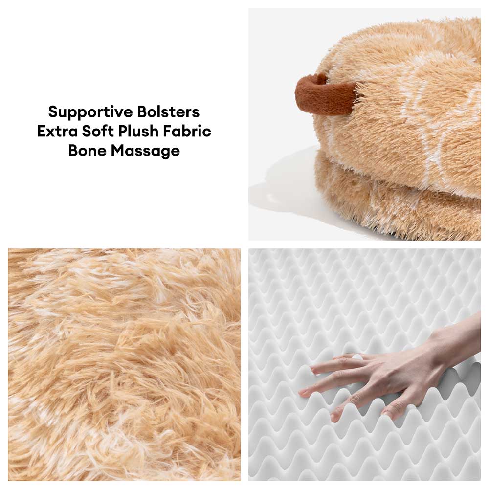 Cama de perros humanos de donas súper grandes y llenosas cremosas - Cuddle Cradle