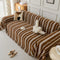 Decorative Stripe Tassel Chenille Throw Couch Cover