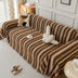 Decorative Stripe Tassel Chenille Throw Couch Cover