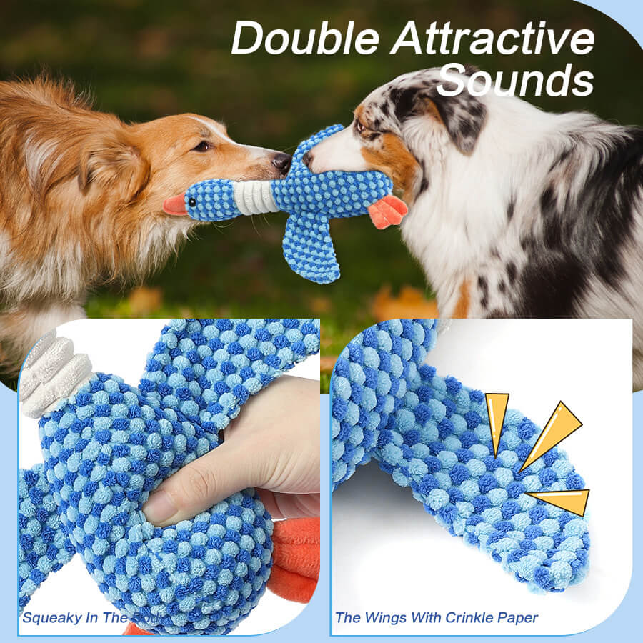 Dog Chew-Resistant Toy with Squeaker - Bird