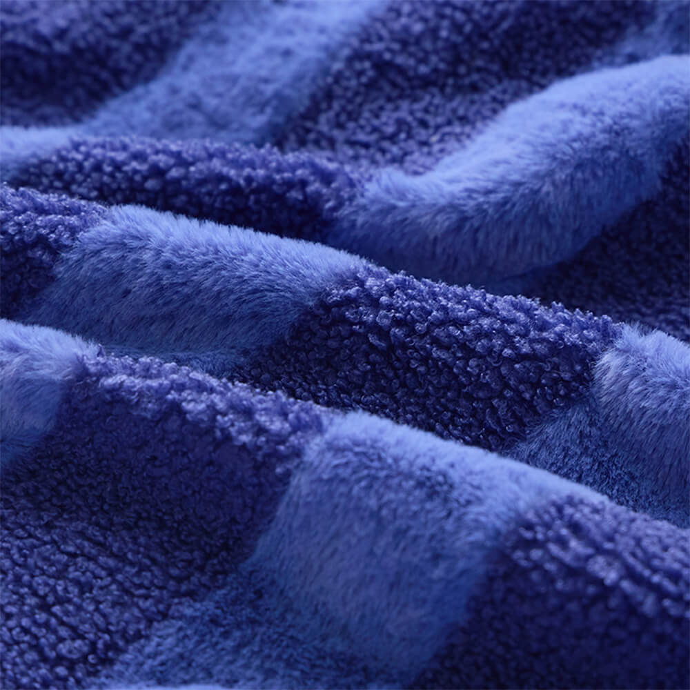 Juego de sábanas a rayas acogedoras de doble cara